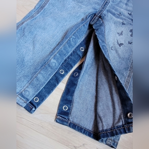 VINTAGE OSHKOSH b'gosh jeans overall butterfly 18 months - Picture 5 of 9